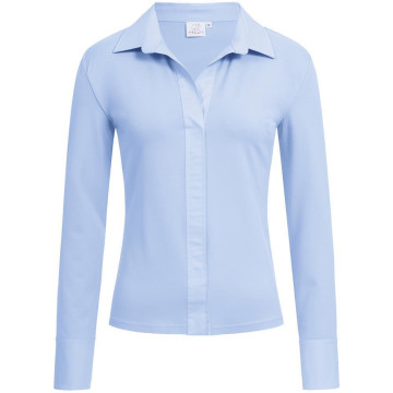 Gr&ouml;&szlig;e L Greiff Corporate Wear Damen Shirtbluse Regular Fit Langarm Hellblau Modell 6864