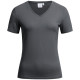Gr&ouml;&szlig;e XS Greiff Corporate Wear Damen T-Shirt Regular Fit Kurzarm V-Ausschnitt Anthrazit Modell 6864