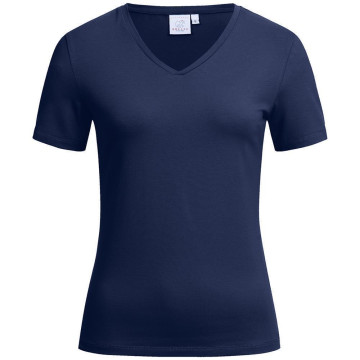 Gr&ouml;&szlig;e S Greiff Corporate Wear Damen T-Shirt Regular Fit Kurzarm V-Ausschnitt Marine Dunkelblau Modell 6865