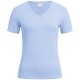 Greiff Corporate Wear SHIRTS Damen T-Shirt Kurzarm V-Ausschnitt Regular Fit Baumwollmix Stretch OEKO TEX® Hellblau XS