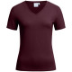 Gr&ouml;&szlig;e M Greiff Corporate Wear Damen T-Shirt Regular Fit Kurzarm V-Ausschnitt Burgund Rot Modell 6866