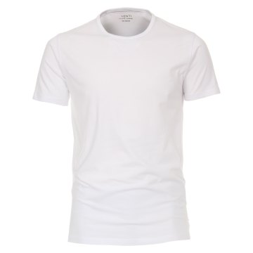 VENTI Herren T-Shirt Kurzarm Rundhals Modern Fit Doppelpack Weiß