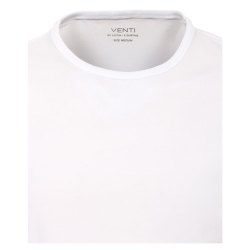 VENTI Herren T-Shirt Kurzarm Rundhals Modern Fit Doppelpack Weiß