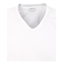 VENTI Herren Tanktop Ärmellos V-Ausschnitt Modern-Fit Doppelpack Weiß