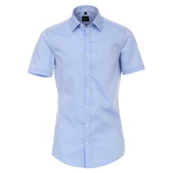 VENTI Herren Businesshemd Kurzarm Kent Body-Fit Hellblau