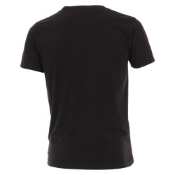 VENTI Herren T-Shirt Kurz Rundhals Modern-Fit Doppelpack Schwarz M
