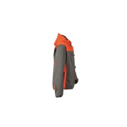PLANAM Kontrast Softshelljacke OUTDOOR Kapuze Grau/Orange