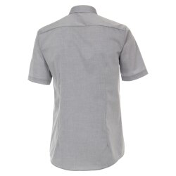 VENTI Herren Businesshemd Kurzarm Kent Modern-Fit Silber