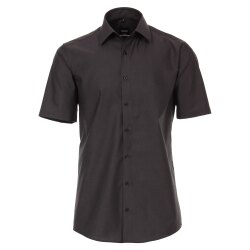 VENTI Herren Businesshemd Kurzarm Kent Modern-Fit Anthrazit