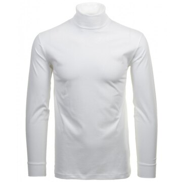 RAGMAN Herren Shirt Langarm Rollkragen Single-Jersey Weiß