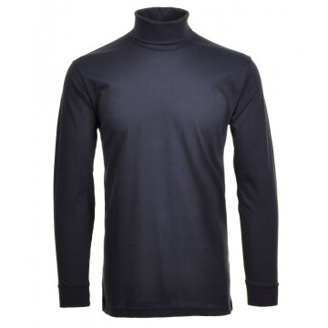 RAGMAN Herren Shirt Langarm Rollkragen Single-Jersey Marine