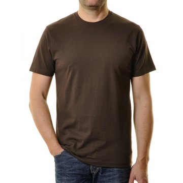 RAGMAN Herren T-Shirt Kurzarm Rundhals Regular Fit 100% Baumwolle Braun Modell 40181