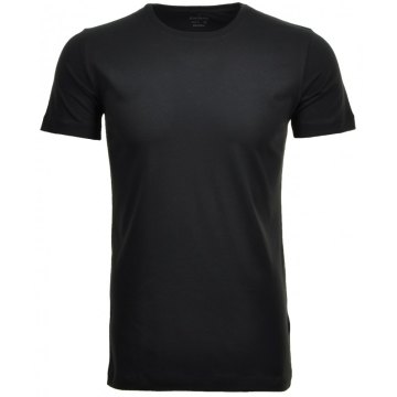 RAGMAN Herren T-Shirt Kurzarm Rundhals Body Fit 100% Baumwolle Schwarz Doppelpack Modell 48000