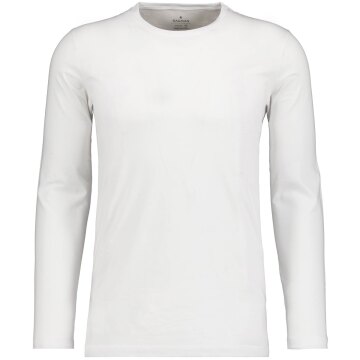 RAGMAN Herren Shirt Langarm Rundhals Body-Fit Single-Jersey Weiß