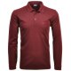 RAGMAN Herren Poloshirt Langarm Polokragen Baumwollmix Rot