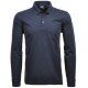 RAGMAN Herren Poloshirt Langarm Polokragen Baumwollmix Marine