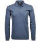 RAGMAN Herren Poloshirt Langarm Polokragen Baumwollmix Jeansblau