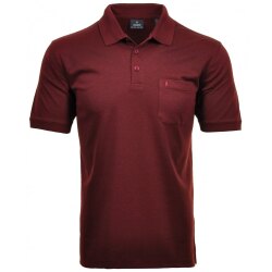 RAGMAN Herren Poloshirt Kurzarm Polokragen Baumwollmix Rot