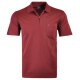 RAGMAN Herren Poloshirt Kurzarm Polokragen Zipper Regular Rot