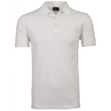 RAGMAN Herren Poloshirt Kurzarm Polokragen Regular Piqué Weiß
