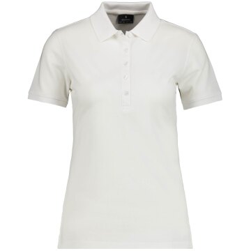 RAGWOMAN Damen Poloshirt Kurzarm Regular Baumwollmix Piqué Weiß