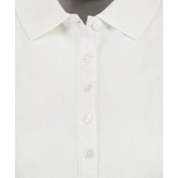 RAGWOMAN Damen Poloshirt Kurzarm Regular Baumwollmix Piqué Weiß
