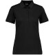 RAGWOMAN Damen Poloshirt Kurzarm Baumwollmix Piqué Schwarz