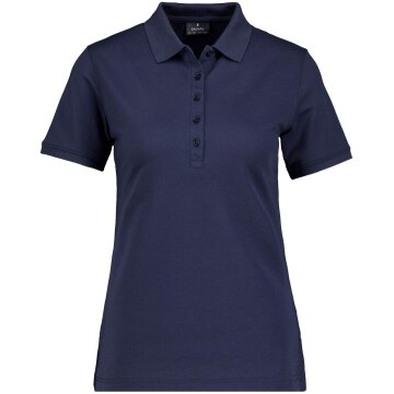 RAGWOMAN Damen Poloshirt Kurzarm Baumwollmix Piqué Marine