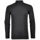 RAGMAN Herren Shirt Langarm Stehkragen Regular Single-Jersey Schwarz L
