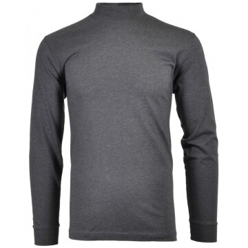 RAGMAN Herren Shirt Langarm Stehkragen Regular Single-Jersey Anthrazit L