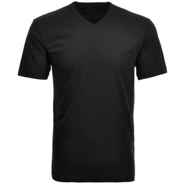 RAGMAN Herren T-Shirt Doppelpack Kurzarm V-Neck Regular Schwarz 3XL