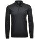 RAGMAN Herren Poloshirt Langarm Polokragen Regular Baumwollmix Schwarz M