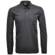 RAGMAN Herren Poloshirt Langarm Polokragen Regular Baumwollmix Anthrazit 3XL