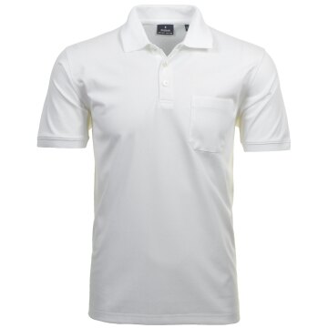 RAGMAN Herren Poloshirt Kurzarm Polokragen Regular Baumwollmix Weiß XXL