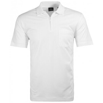 RAGMAN Herren Poloshirt Kurzarm Polokragen Zipper Regular Weiß XXL