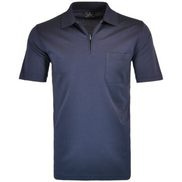 RAGMAN Herren Poloshirt Kurzarm Polokragen Zipper Regular Marine 3XL