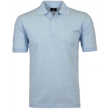 RAGMAN Herren Poloshirt Kurzarm Polokragen Regular Piqué Hellblau 3XL