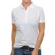 RAGWOMAN Damen Poloshirt Kurzarm Regular Fit Piqué Baumwoll-Mix Weiß S