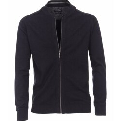 CASAMODA Herren Strickjacke Zipper Regular Baumwolle Marine