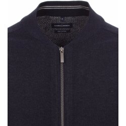 CASAMODA Herren Strickjacke Zipper Regular Baumwolle Marine