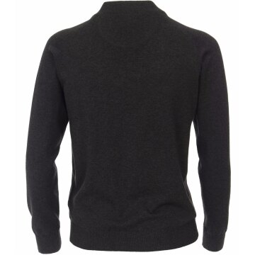 CASAMODA Herren Strickjacke Zipper Regular Baumwolle Anthrazit