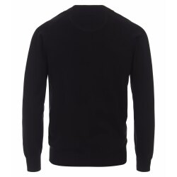 CASAMODA Herren Strickjacke Zipper Regular Baumwolle Schwarz