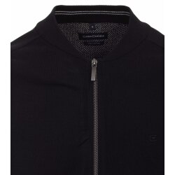 CASAMODA Herren Strickjacke Zipper Regular Baumwolle Schwarz
