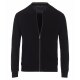 CASAMODA Herren Strickjacke Zipper Regular Baumwolle Schwarz
