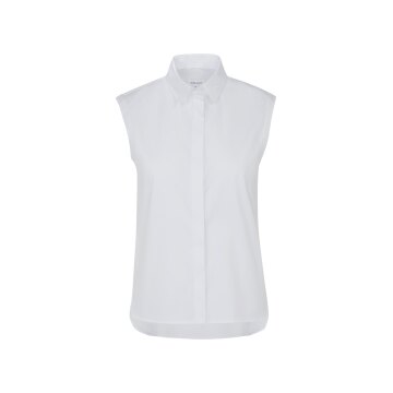 Seidensticker CITY-BLUSE Damen Bluse Ärmellos Kent Slim-Fit Weiß 34