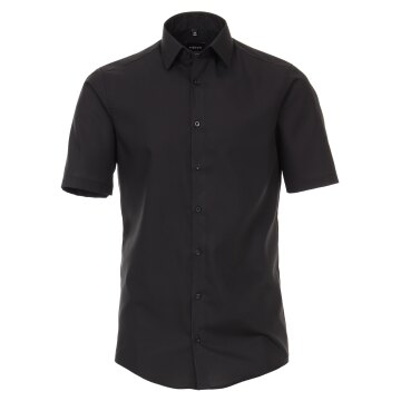 VENTI Herren Businesshemd Kurzarm Kent Modern-Fit Schwarz