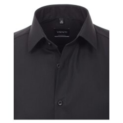VENTI Herren Businesshemd Kurzarm Kent Modern-Fit Schwarz