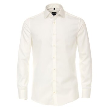 VENTI Herren Businesshemd Langarm Kent Modern-Fit Creme