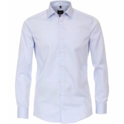 VENTI Herren Businesshemd Langarm Kent Modern-Fit Hellblau
