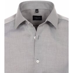 VENTI Herren Businesshemd Langarm Kent Modern-Fit Silber